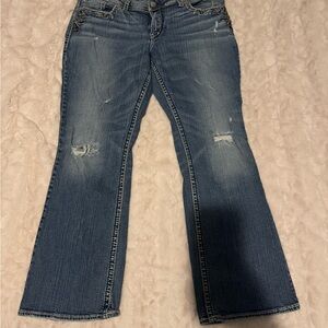 Silver Suki Flaps, Jeans Women's Flare Denim, Size 18